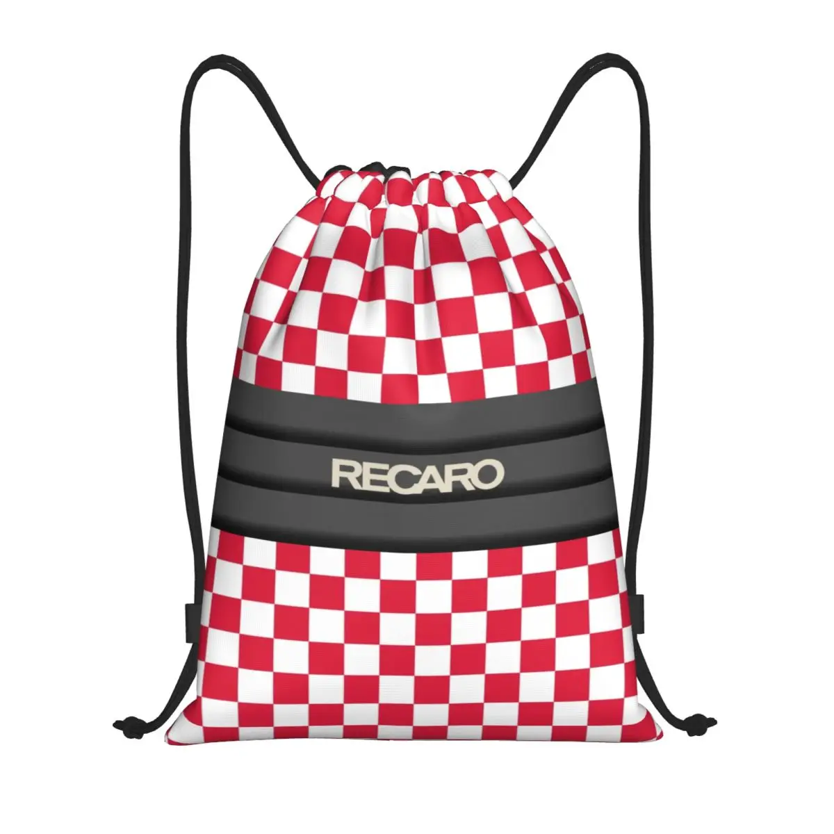 Custom Recaros Logo Drawstring Bags for Training Yoga Backpacks Women Men Sports Gym Sackpack