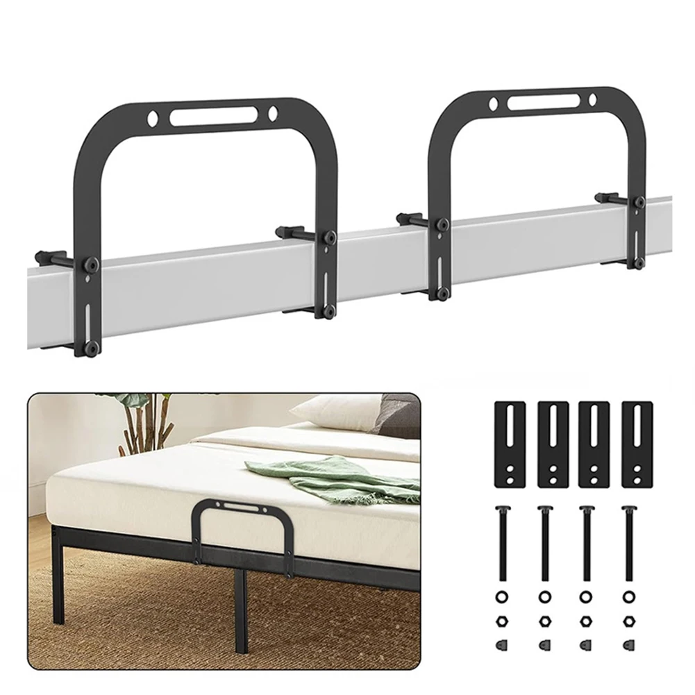 2pcs Bed Mattress Non-Slip Brackets Prevent Mattress Sliding Holder Frame Retainers Bar Sliding Stopper Tool For Asjustables Bed