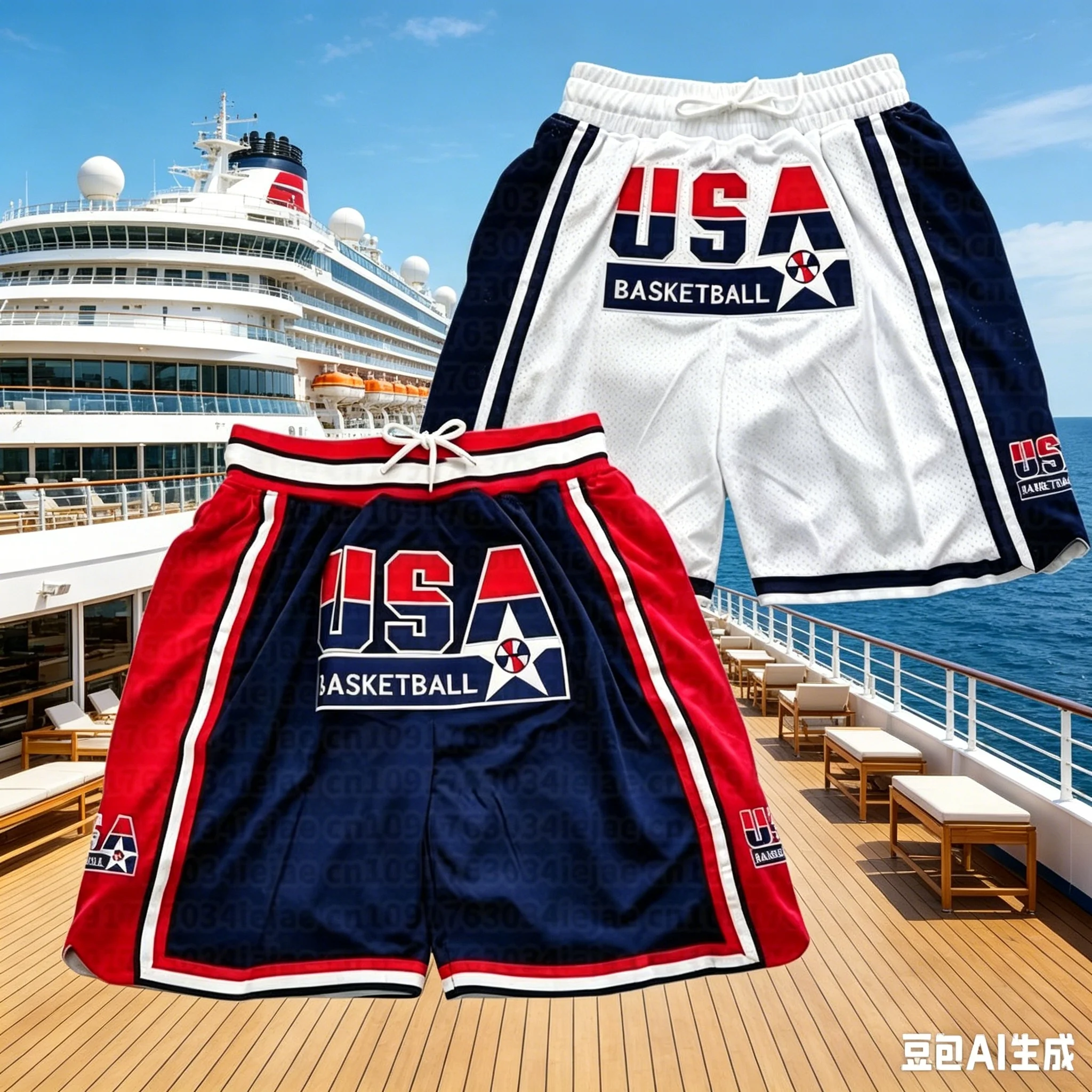 Men’s American Basketball Shorts 1992 USA Edition Outdoor Sport