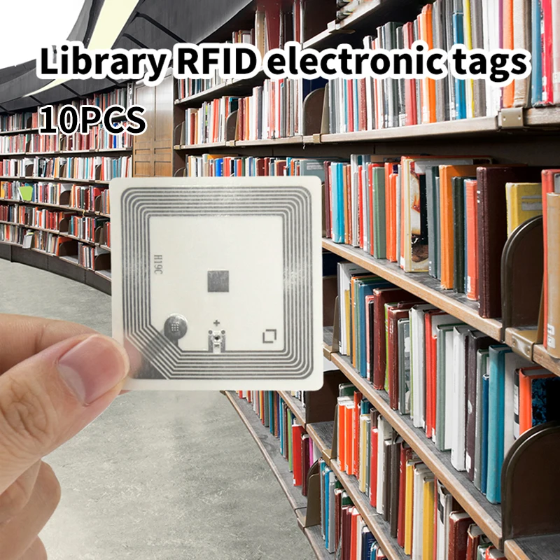 10ชิ้นสติกเกอร์แท็ก NFC 13.56MHz RFID NFC ป้ายกาว ICODE-SLIX สำหรับห้องสมุดหนังสือ