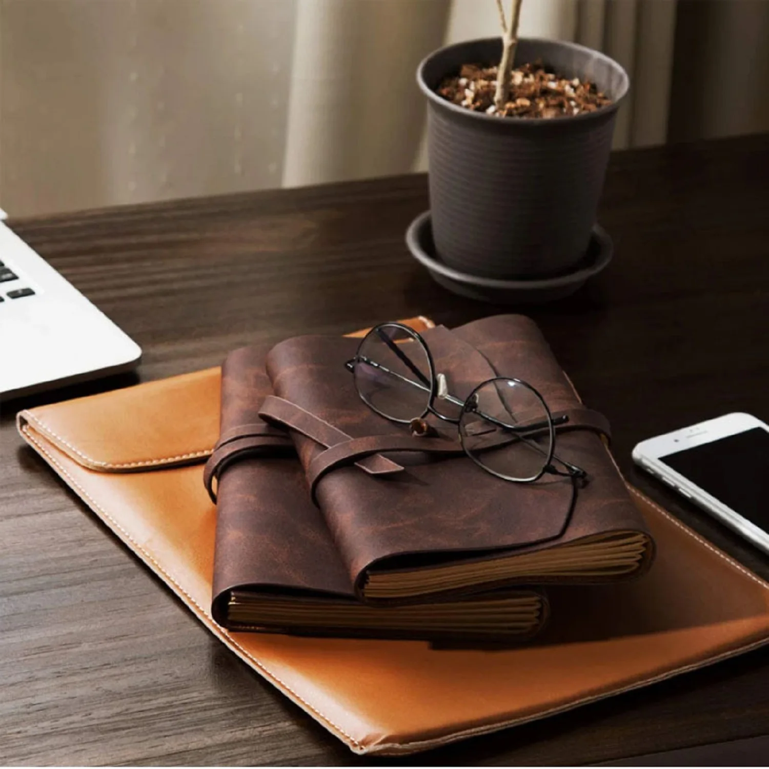 Makeasy 本革ジャーナルノートブック A6/A7 日記ジャーナル ライティング用 ヴィンテージスタイルジャーナル アーティスト、旅行者用