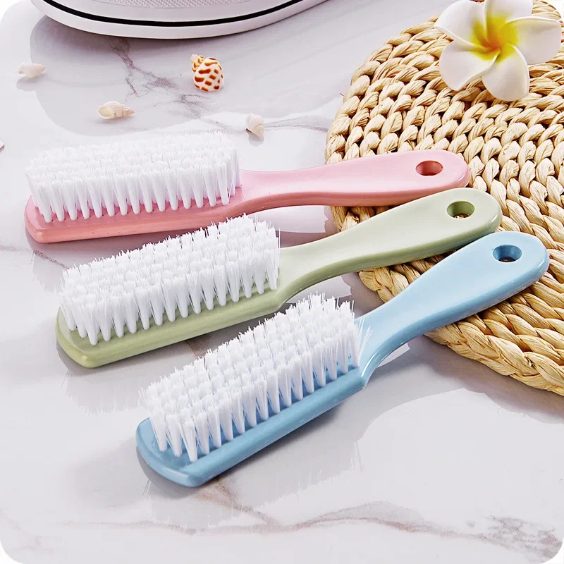 Plastic Soft Bristle Shoe Brush Multi Functional Bathroom Floor Brush Cleaning Clothes Brush Cleaning Tools Handle Easy Suspend