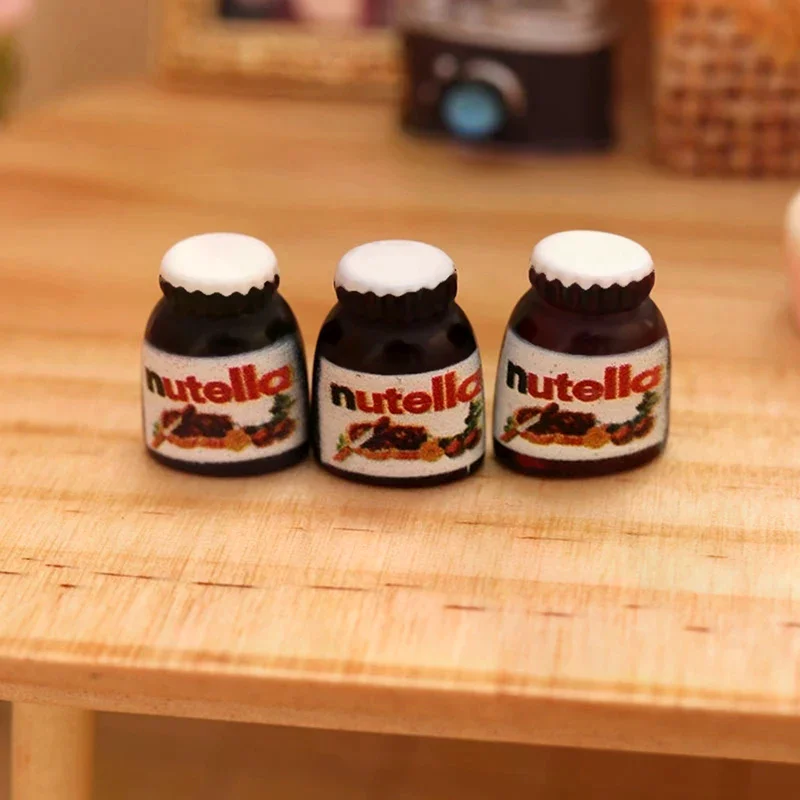 Kitchen Living Scene Decor Toy 1:12 Dollhouse Miniature Chocolate Sauce Food Model 3Pcs