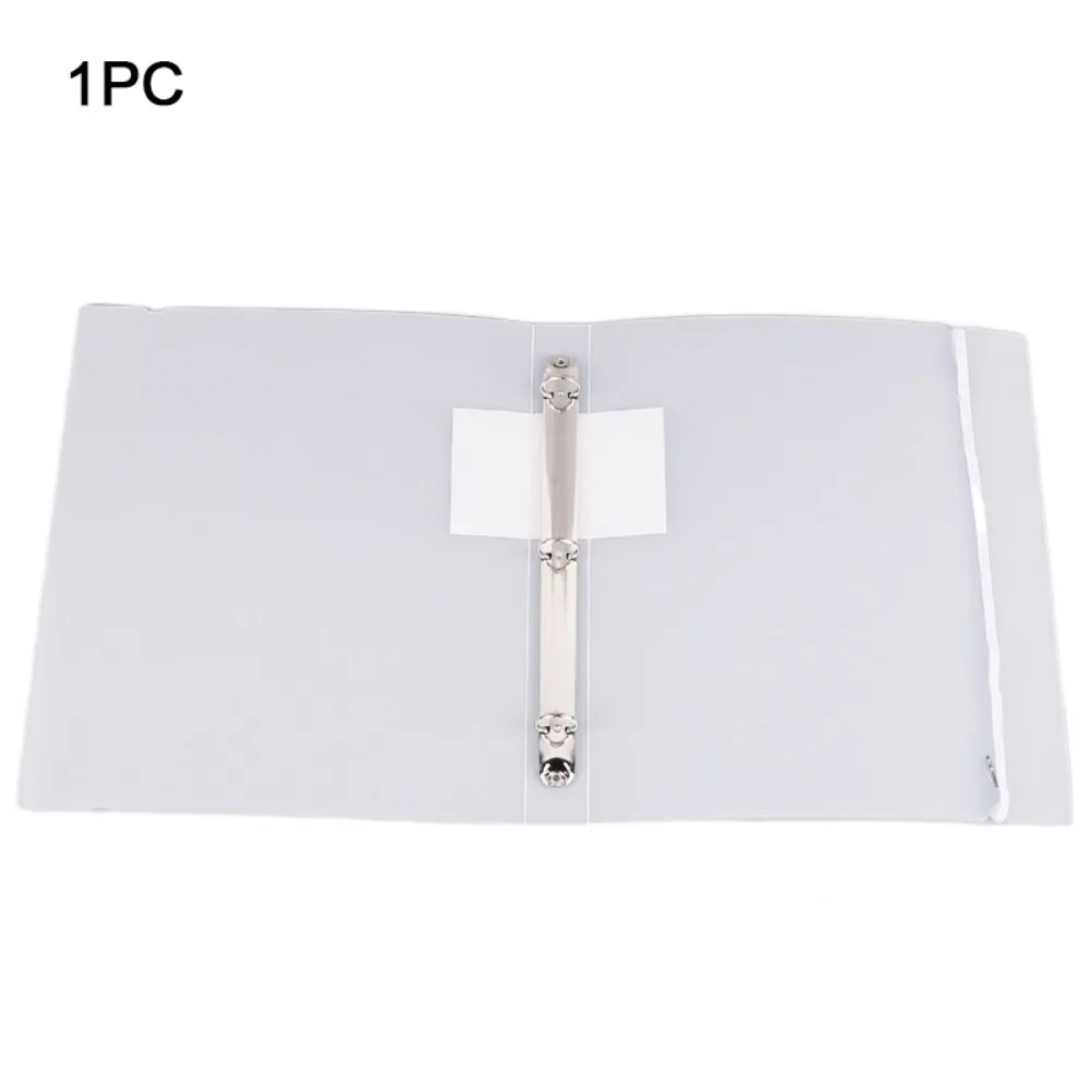 

6 pcs Colorful Plastic Binder Folders A4 Clear Punched Pockets 11 Holes Snap Closure Label Loose-Leaf School