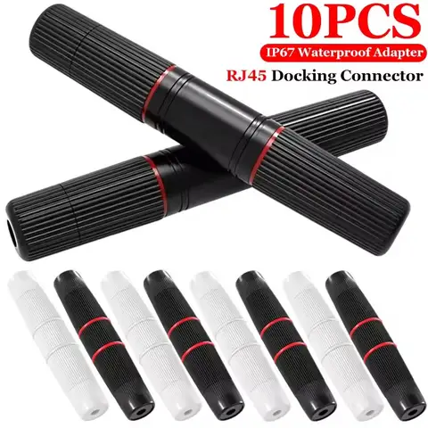Waterproof RJ45 Coupler Female to Female CAT6/CAT5E/CAT5 Ethernet Cables Connector Extender Adapter for Outdoor LAN Network