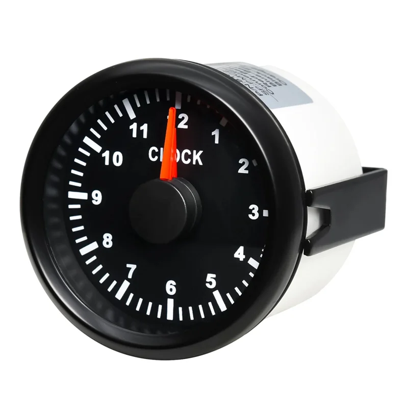 

A82E-0-12 Hours Meters 2 Inch 52Mm Clock Gauges With Red Backlight Instrument Show Clock Meters For Car Boat Yacht RV 9-32V Dura