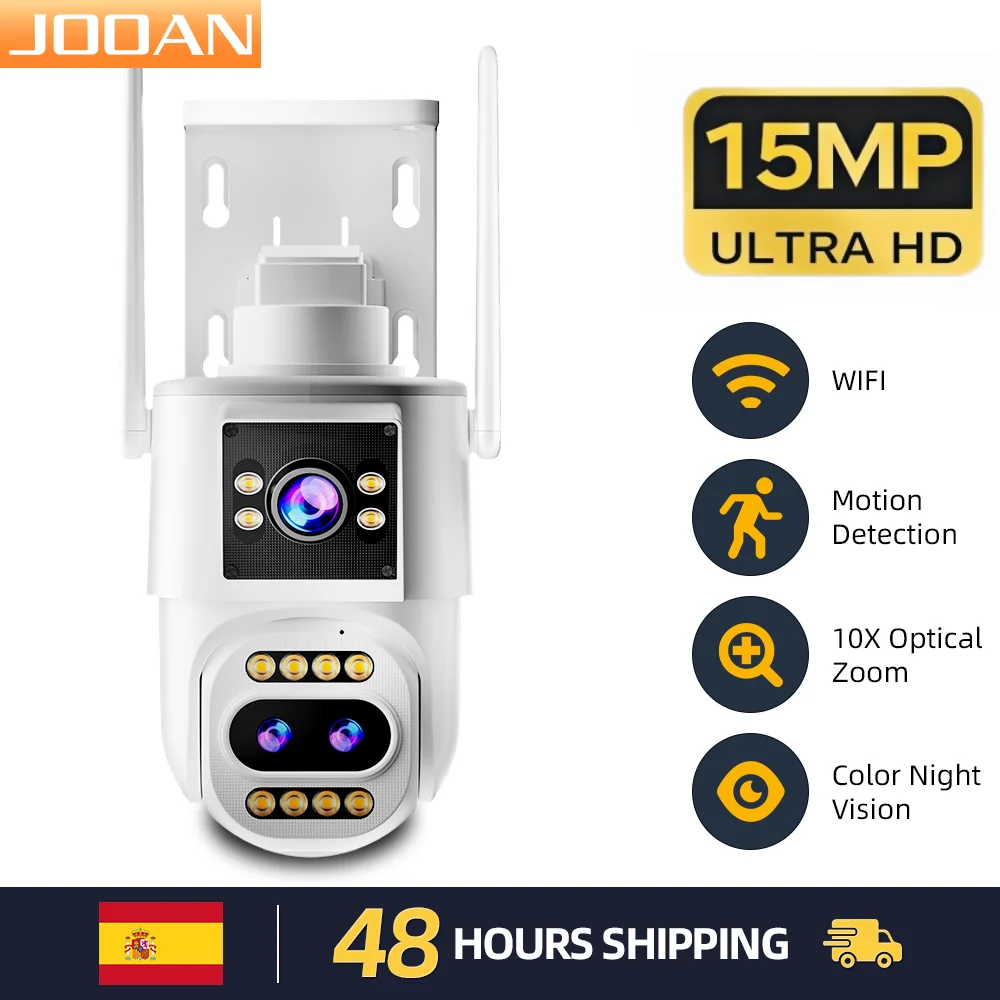Caméra IP Wifi JOOAN 15MP Extérieure Double Écran Zoom Optique 10X Détection de Mouvement Caméra de Sécurité PTZ Vidéosurveillance Cam720 1