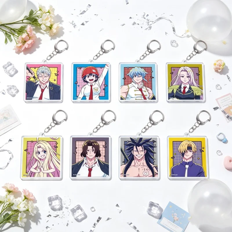 Undead Unluck 6CM Anime New Style Acrylic Keychain Bag Pendant Andy,Fuuko Izumo,Juiz,Tatiana Character Mrchandise