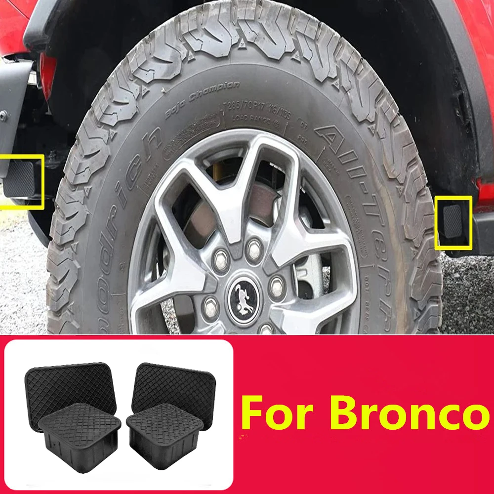 Suitable for Ford Bronco 2021 - 2023Front Bumper cover 2/4 Door Mud Aand Dust Cover Safety Rod End Cover 4-piece Front AxleCover