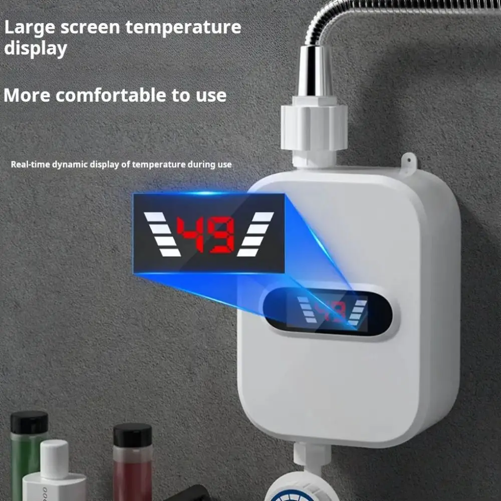 LCD Temperature Display Instant Electric Water Heater Quick Heating Waterproof Electric Shower Heater 3500 W Power Fast Heating