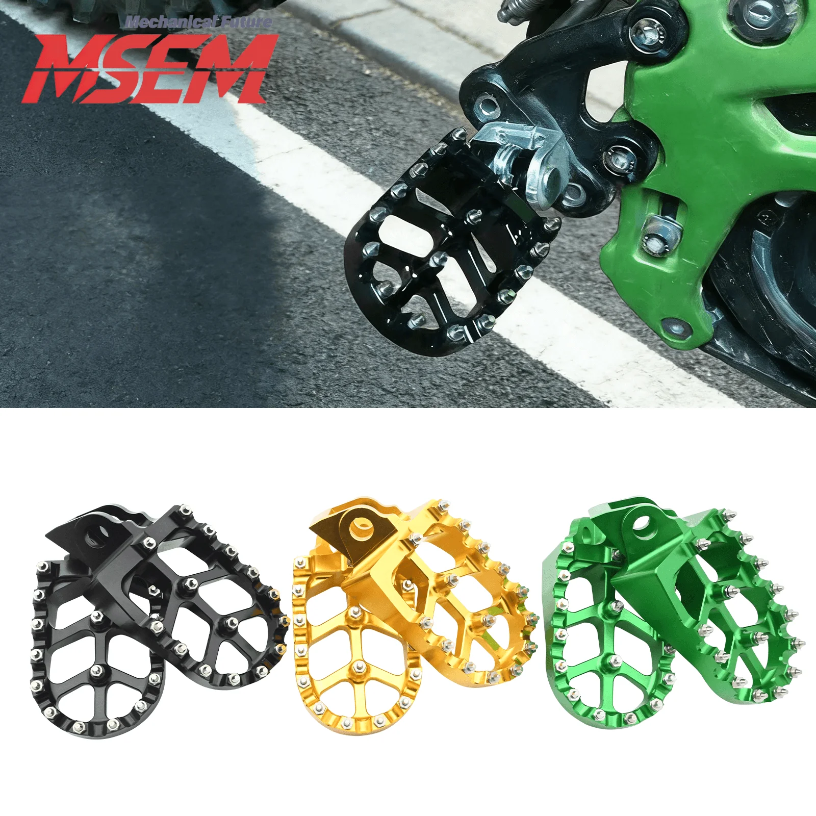 For Kawasaki KX65 KX80 KX85 KX100 KX112 1998-2023 For KLX 140 140L 140G Motorcycle CNC Footrest Footpeg Foot Pegs Rests Pedal