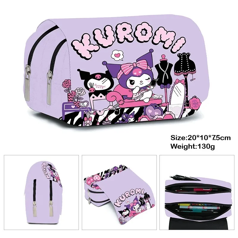 MINISO Sanrio Kuromi KT الكرتون الرسوم المتحركة طالب المدرسة الابتدائية حقيبة أقلام رصاص عبر الحدود السلع الكتابة حالة سعر خاص سبايك