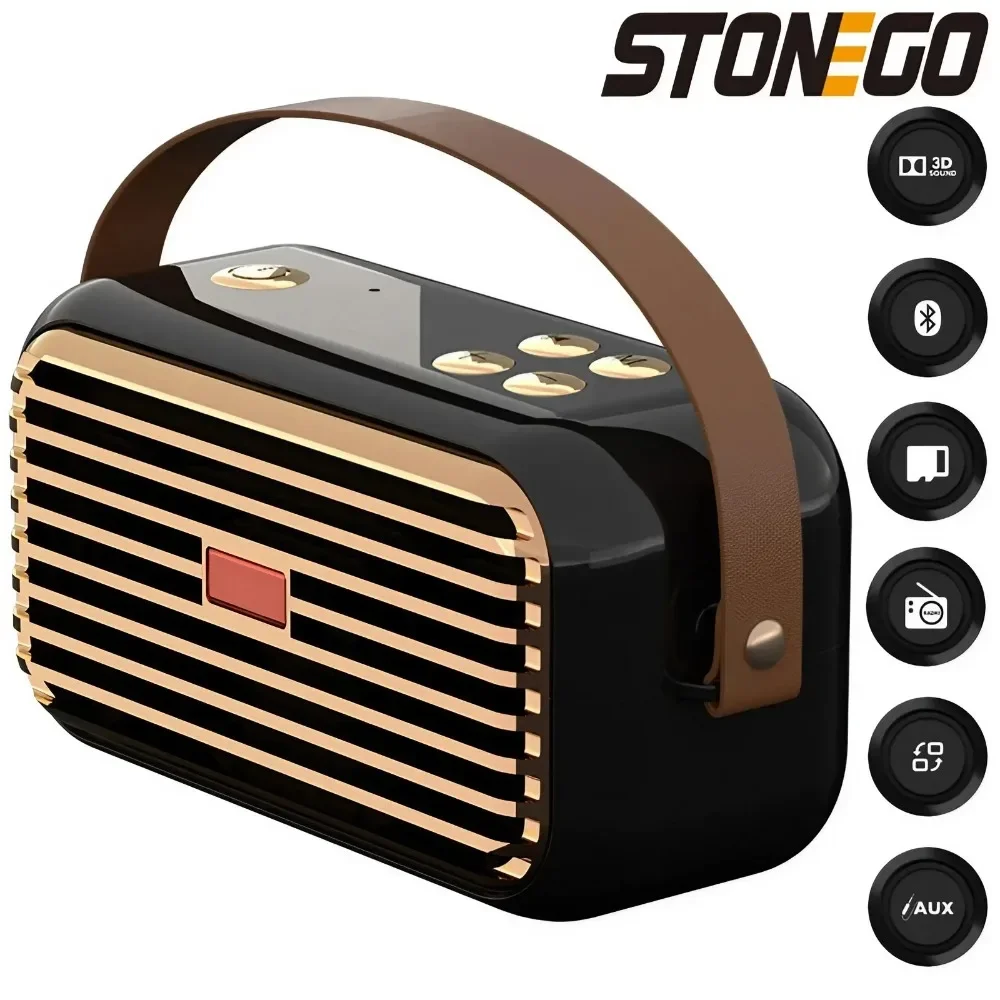 Wireless Bluetooth Speaker with Stereo Sound,Extended Bass and Treble,TWS Bluetooth 5.0 TF Card & USB & AUX Audio Input