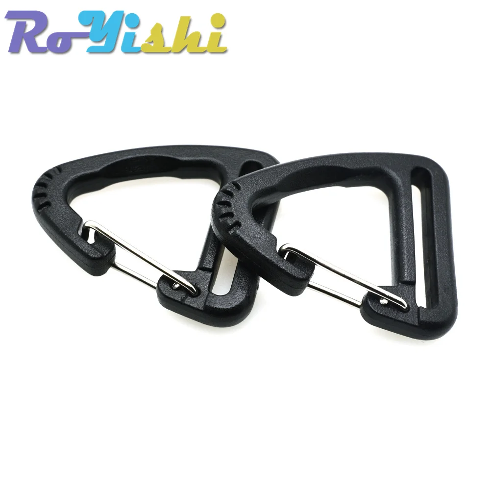 1\'\'Plastic Buckles Hook Climbing Carabiner Hanging Keychain Link Backpack Strap Webbing 25mm