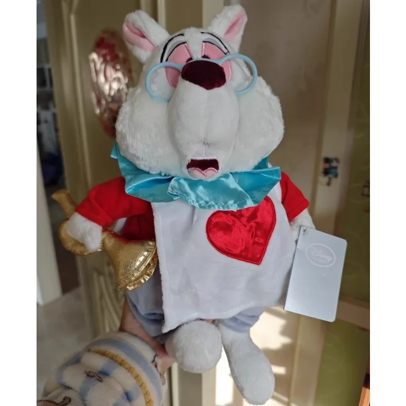 

35cm Plush Toy Alice in Wonderland Clock Rabbit Plush Toy Cartoon White Rabbit Stuffed Pillow Doll Children's Brithday Xmas Gift