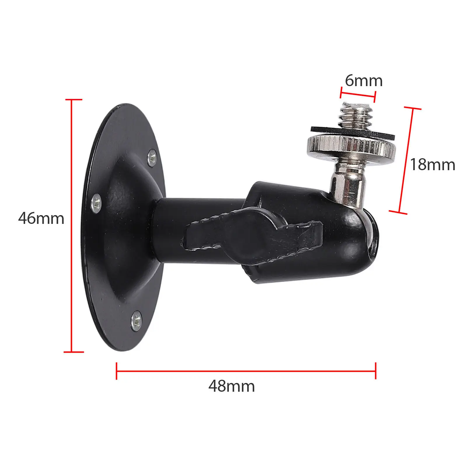 4pcs Black Wall Ceiling Mount Stand Bracket Support for CCTV Security Camera