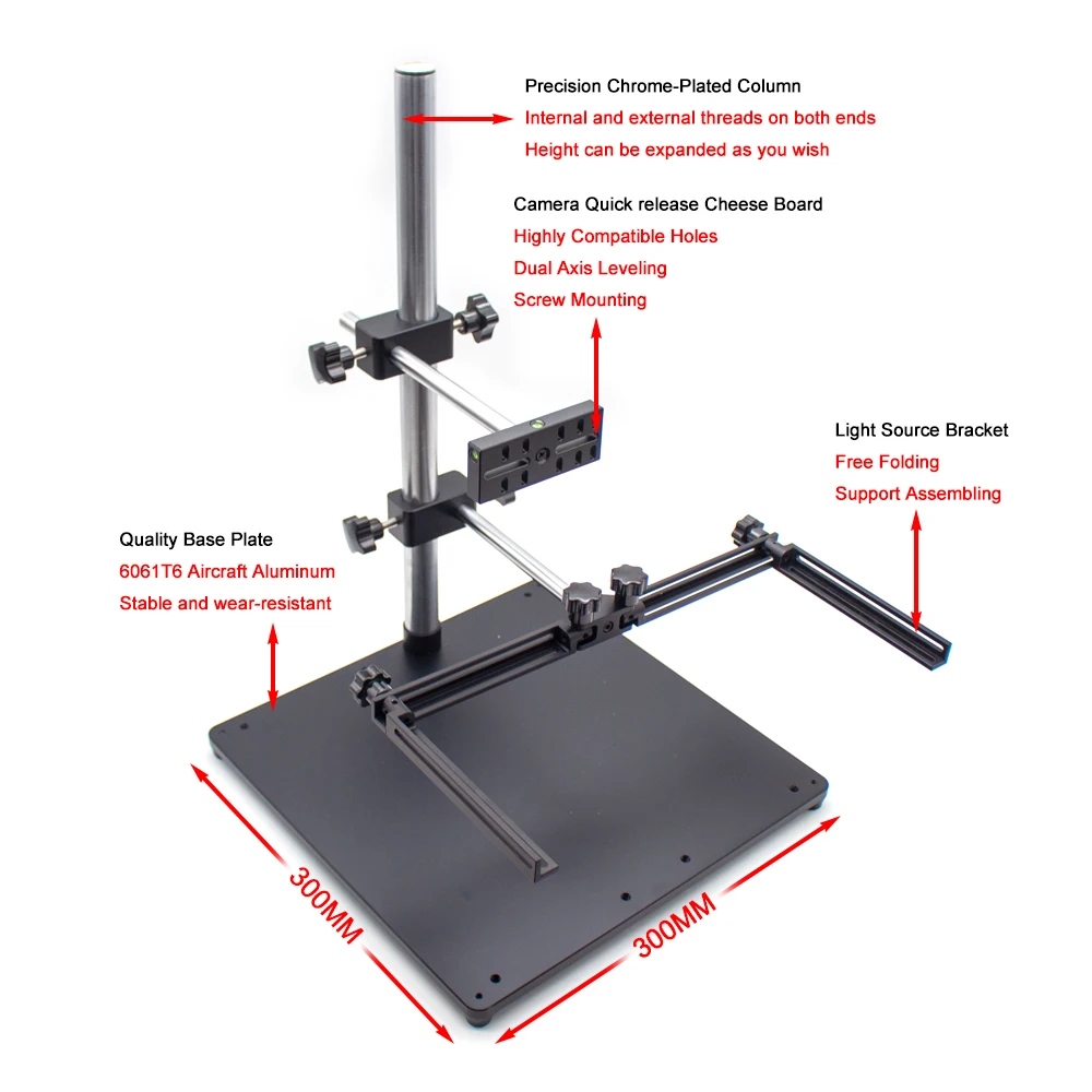 Supporto per esperimento di visione artificiale della macchina fotografica industriale supporto per Test di illuminazione Rack pieghevole con