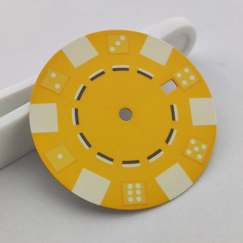 

Диаметр циферблата часов 35 мм, циферблат NH35, стиль коктейльного покера C3, светящийся, подходит для NH35a, аксессуары для модификации часов, механические