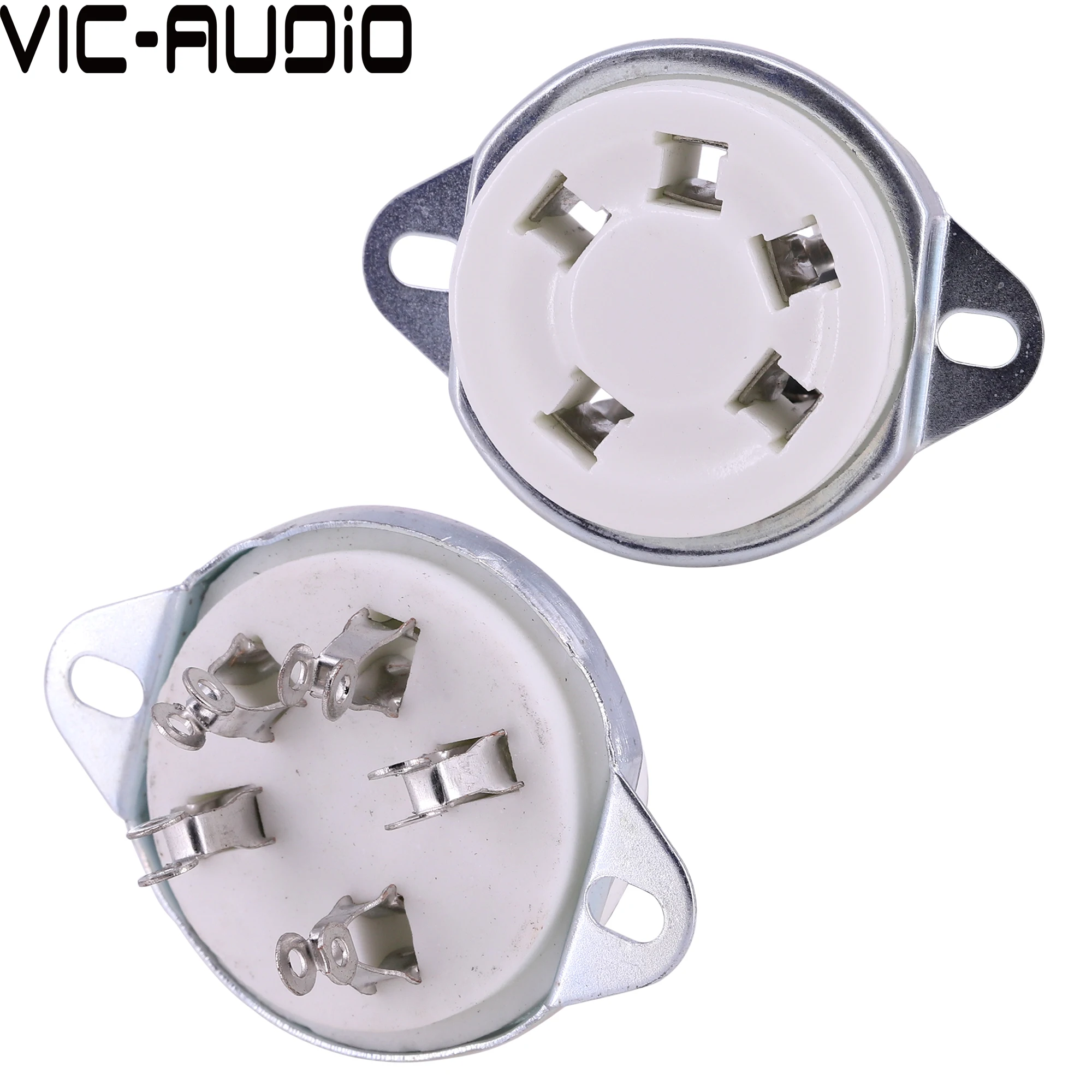 1PC U5A 5PIN Tube Socket Ceramic GZC5-2 Valve Tube Base Chassis Mount For FD422 WE272A FU-7 807 Vacuum Tube AMP Vintage Audio