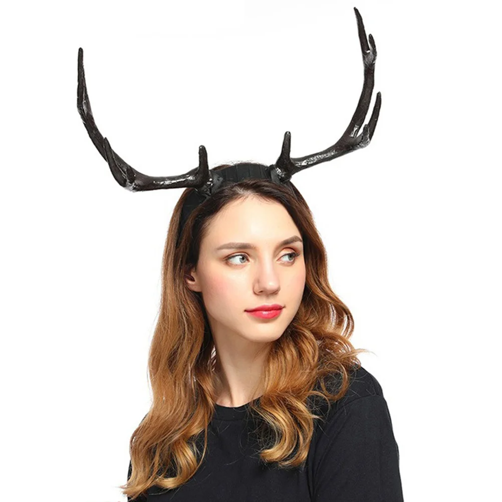 

1Pcs Elk Horn Headband Christmas Hair Accessories Durable Xmas Hair Hoop Costume Party Props Fashion Hairband for Holiday