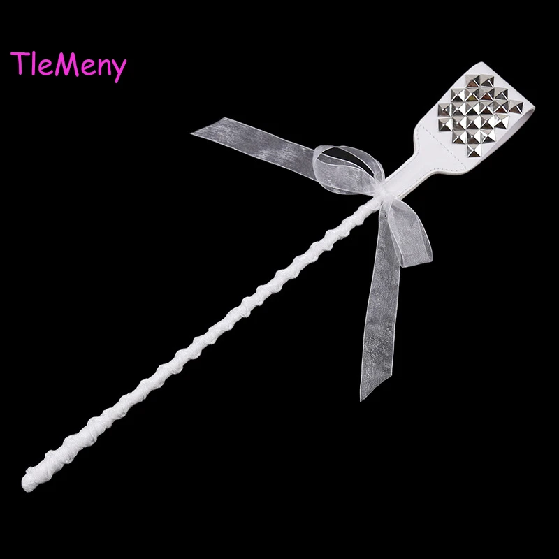 White Leather Bow-Knot Palm Clap Spanking Paddle Whips Fetish Slave Bdsm Spank Flogger Fantasy Couples Sexy Adult Games Cosplay