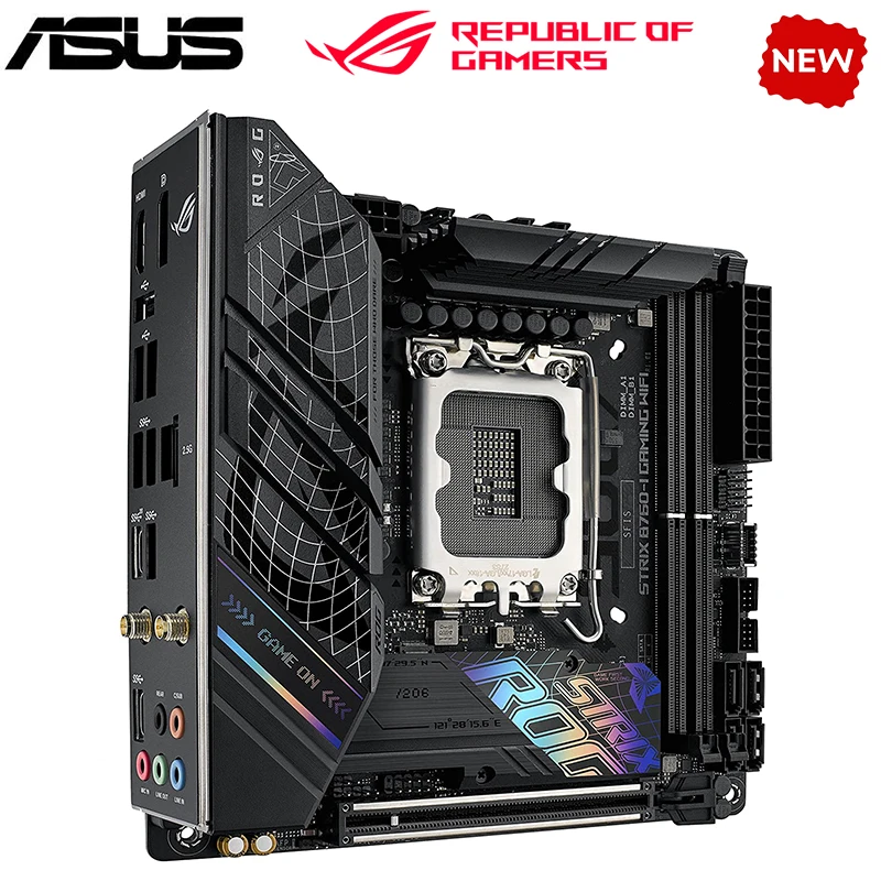 Imagem -05 - Suporte para Motherboard Desktop Original Intel B760 Asus Rog Strix B760-i Gaming Wifi Lga 1700 Ddr5 12300f 12400 Novo