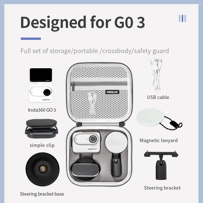 STARTRC для Insta360 Go 3, сумка для хранения фотокамер, портативный контейнер для хранения для Insta360 go3S, аксессуары для спортивной камеры
