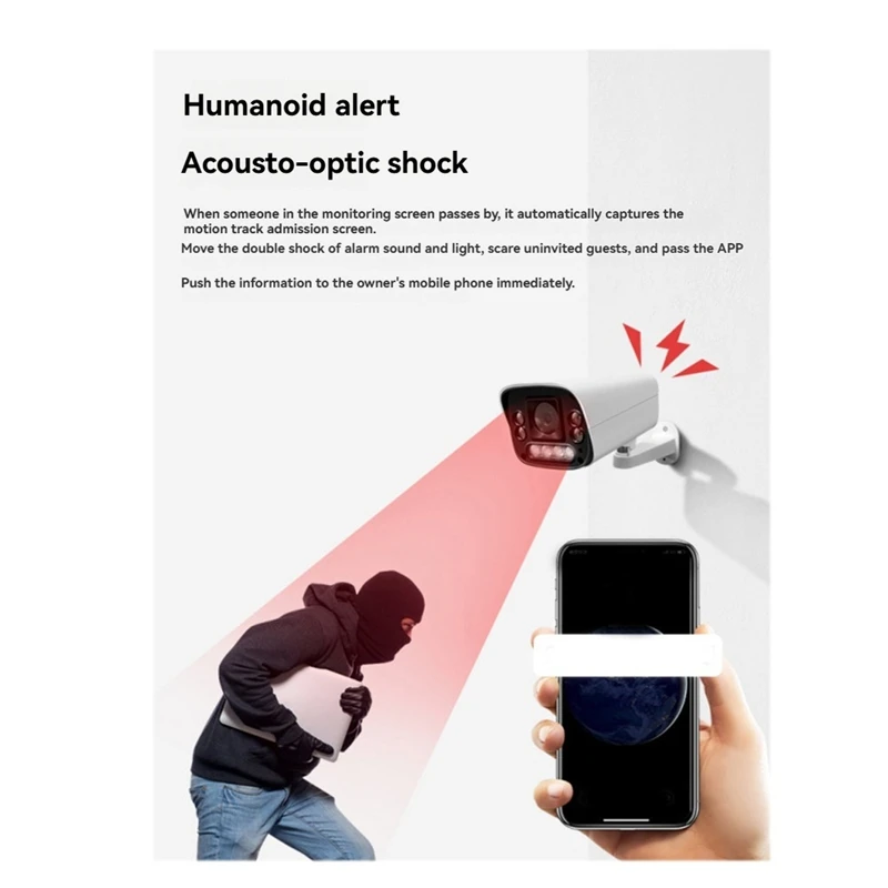 A73E-4K 6MP POE IP Camera Xmeye Outdoor Surveillance Audio TF Card Security Human Motion Face AI Alarm Color Night Vision