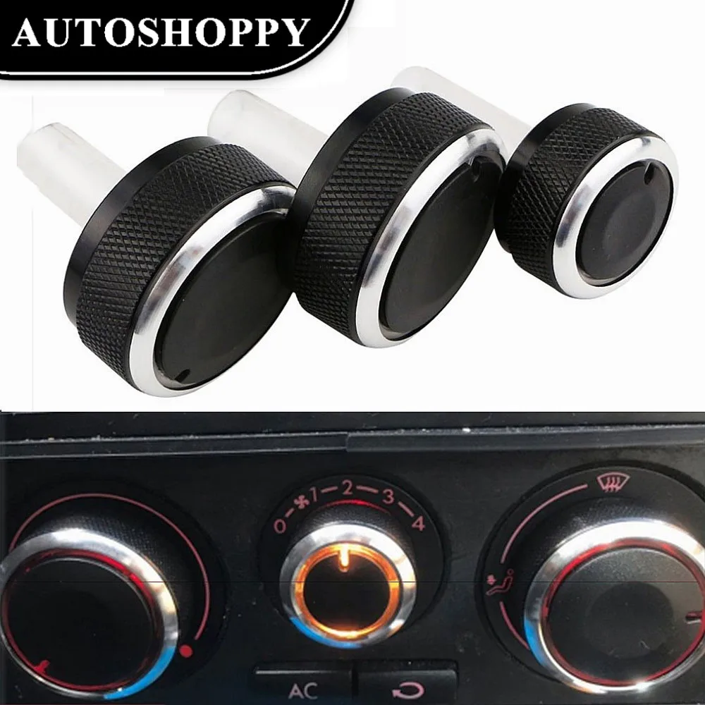 Aluminum Durable Car Air Conditioning Knob AC Switch Heat Control Button for Volkswagen VW Golf4 MK4 PassatB5 Bora Accessories