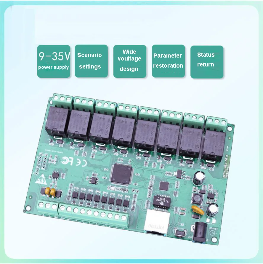 LAN WAN RJ45 TCP/IP Industrial Network 8 Channels relay board controller/automation remote control switch module