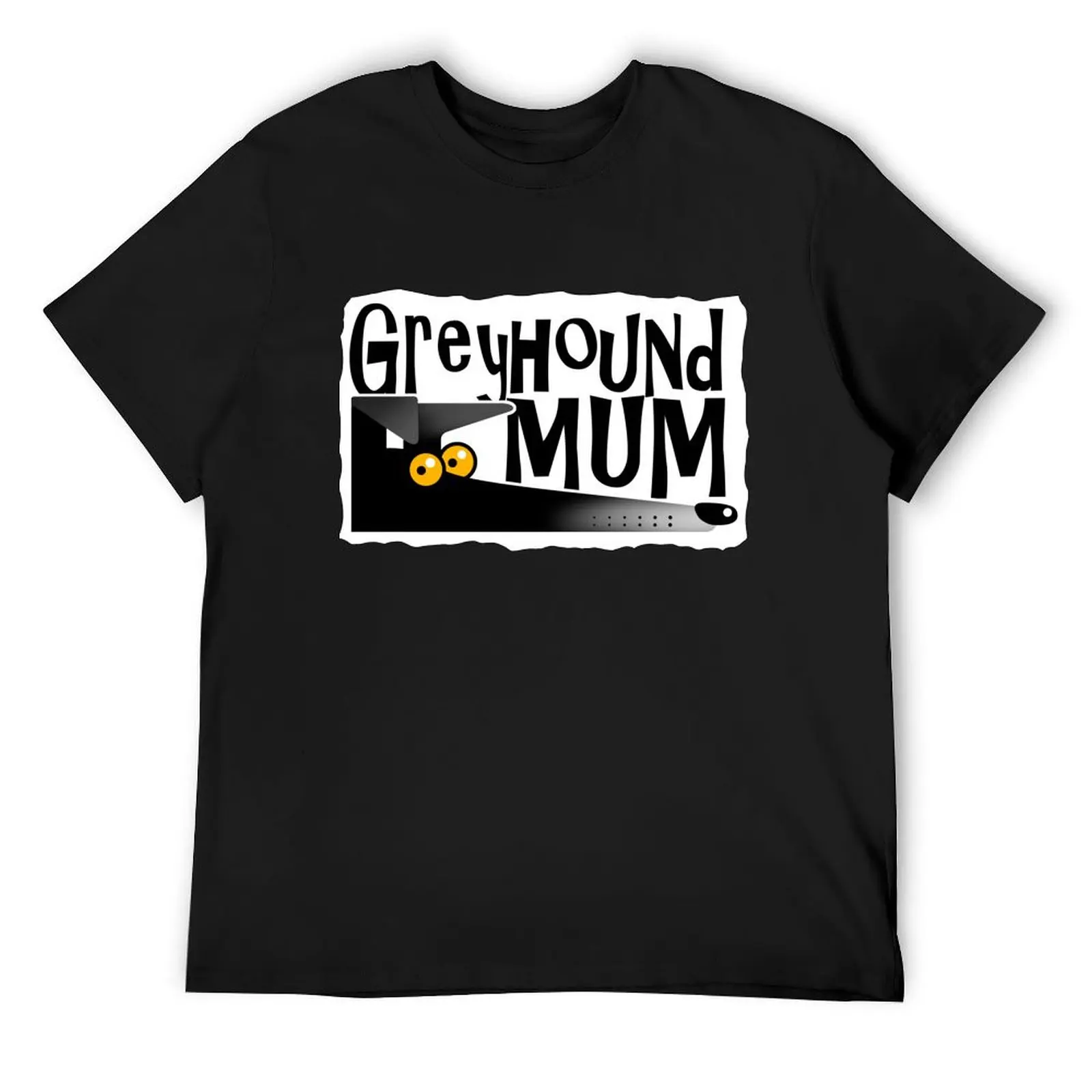 Greyhound Mum (black) T-Shirt heavyweights anime t shirts slim fit t shirts for men