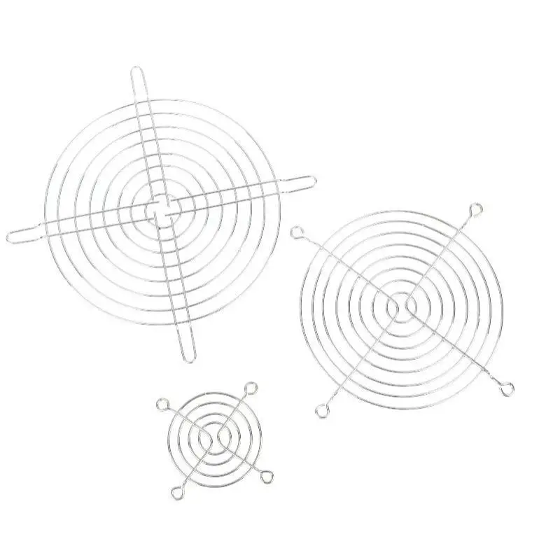 5 Stück Multi-Größen Kühlerventilator-Gitter Metall-Eisengitter 60-150mm für PC-Gehäuse Server-Lüfter Staubschutz – Detail 7