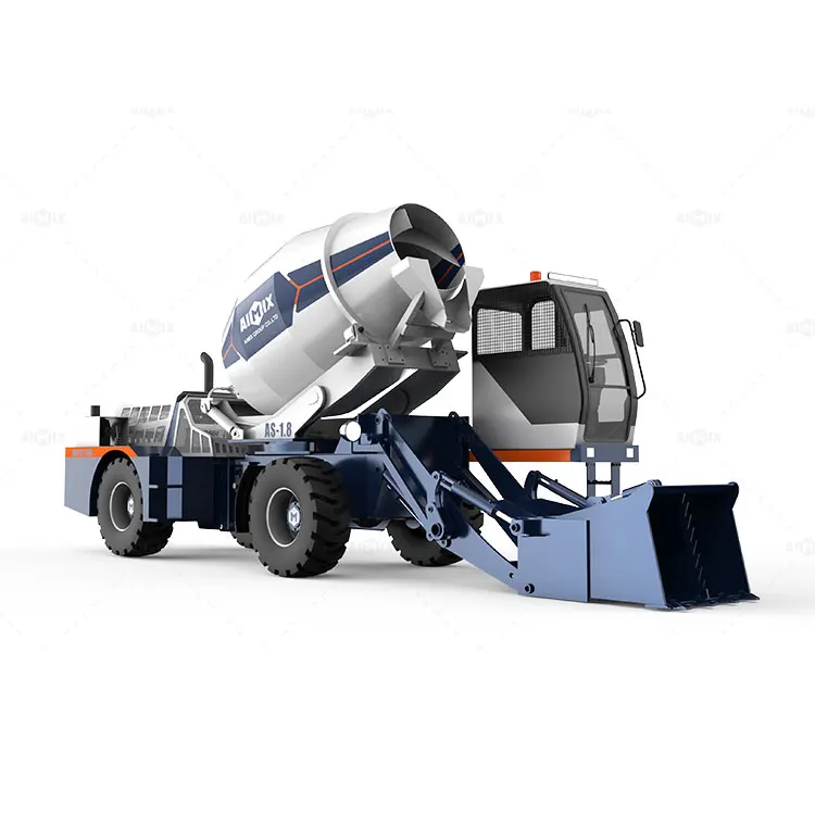 Aimix 1.8CBM لكل دفعة شاحنة خلط الخرسانة المتنقلة ذاتية التحميل للبيع
