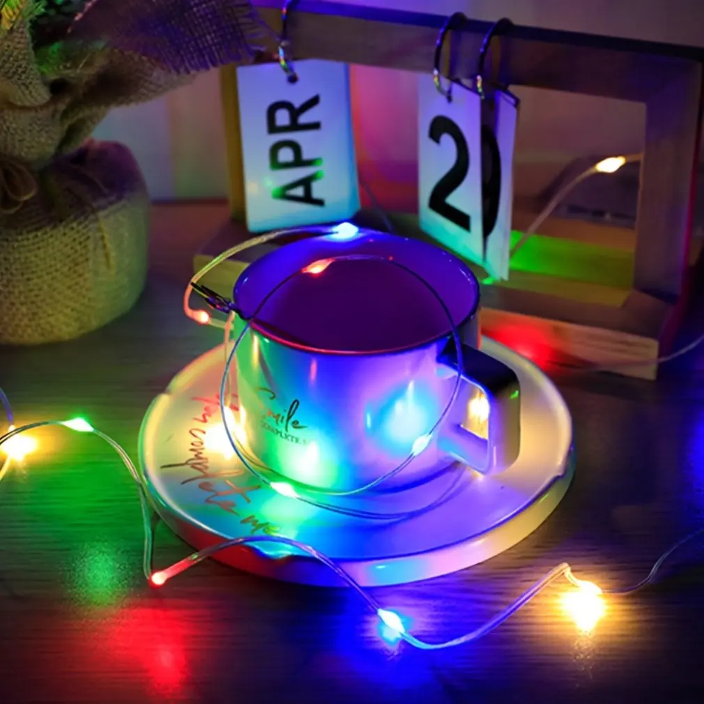 USB Eight Function Remote Control Copper Wire Lights Outdoor Waterproof Leather String Lights Christmas Decoration Color Light