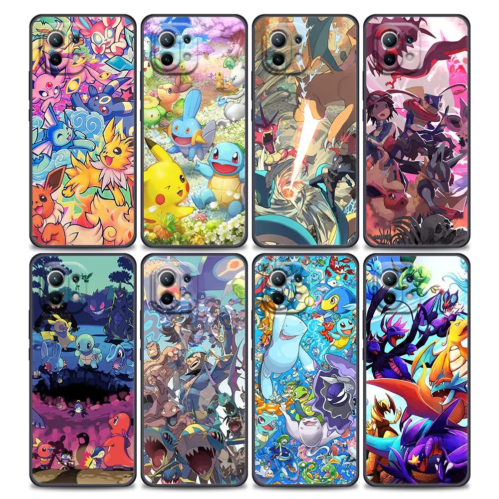 

Pokemons Pocket Monster Cartoon For Xiaomi 15 Ultra 11T 12T 13T 14T Pro 15 Phone Case POCO X7 M7 F7 Pro F5 F6 M6 X3 X5 X6 Cover