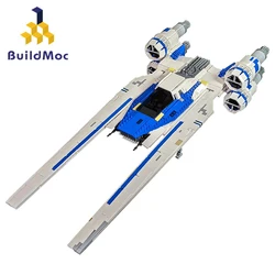 BuildMoc Space UT-60D Starfighter Building Blocks Set For U-Wing Transport Battle Fighter Spaceship Bricks Toy For Children Gift