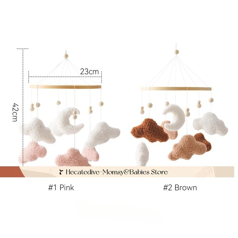 【Must Have】Baby Rattles & Mobiles educational toys Dreamy Cloud Moon mini decorations 0-12months unique toys baby things
