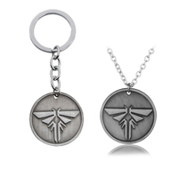 The Last Of Us 2 Necklace Keychain Firefly Logo Letter Dogtag Joel Ellie Tess Pendant Retro Hot Game Jewelry Men Women Wholesale