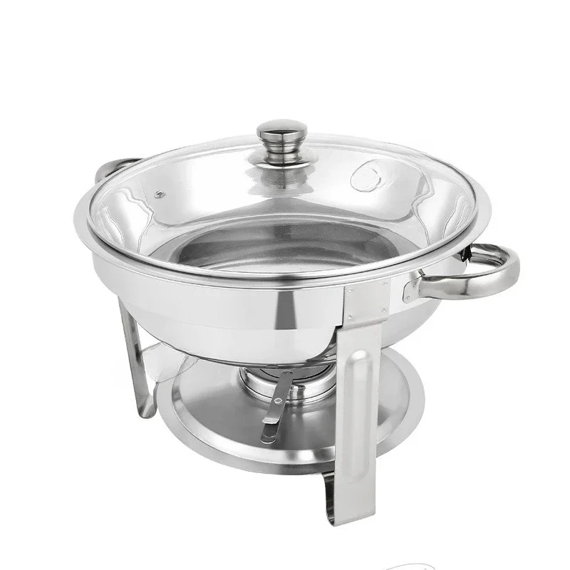 

Self-service round restaurant small hot pot lid can be hung in hotel restaurant food heater stainless steel insulation furnace