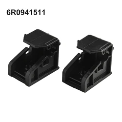 2Pcs Black Plastic Headlight Mounting Clip Bracket Headlight Repair Kit Left Right 6R0941511 For For Polo 6R Car Accessories