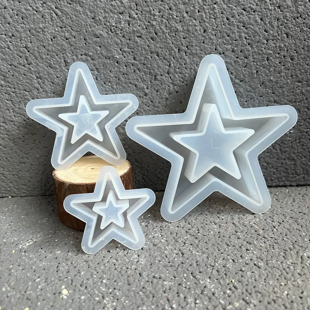 Cute Castle House Aroma Plaster Mold Mini Building House Home Resin Ornaments Star Cement Candle Silicone Nordic Style