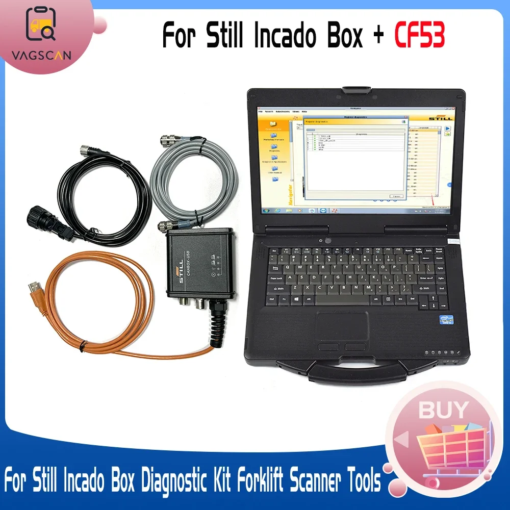 

For Still Incado Box Diagnostic Kit CF53 Laptop Forklift Scanner Tools for Still Interface Forklift Canbox STILL