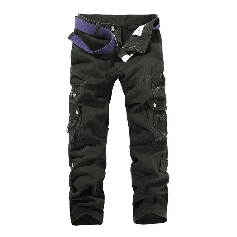 

MISNIKI 2023 New Autumn Men Cargo Pants Straight Casual Multi Pockets Tactical Pants 28-40 AXP138