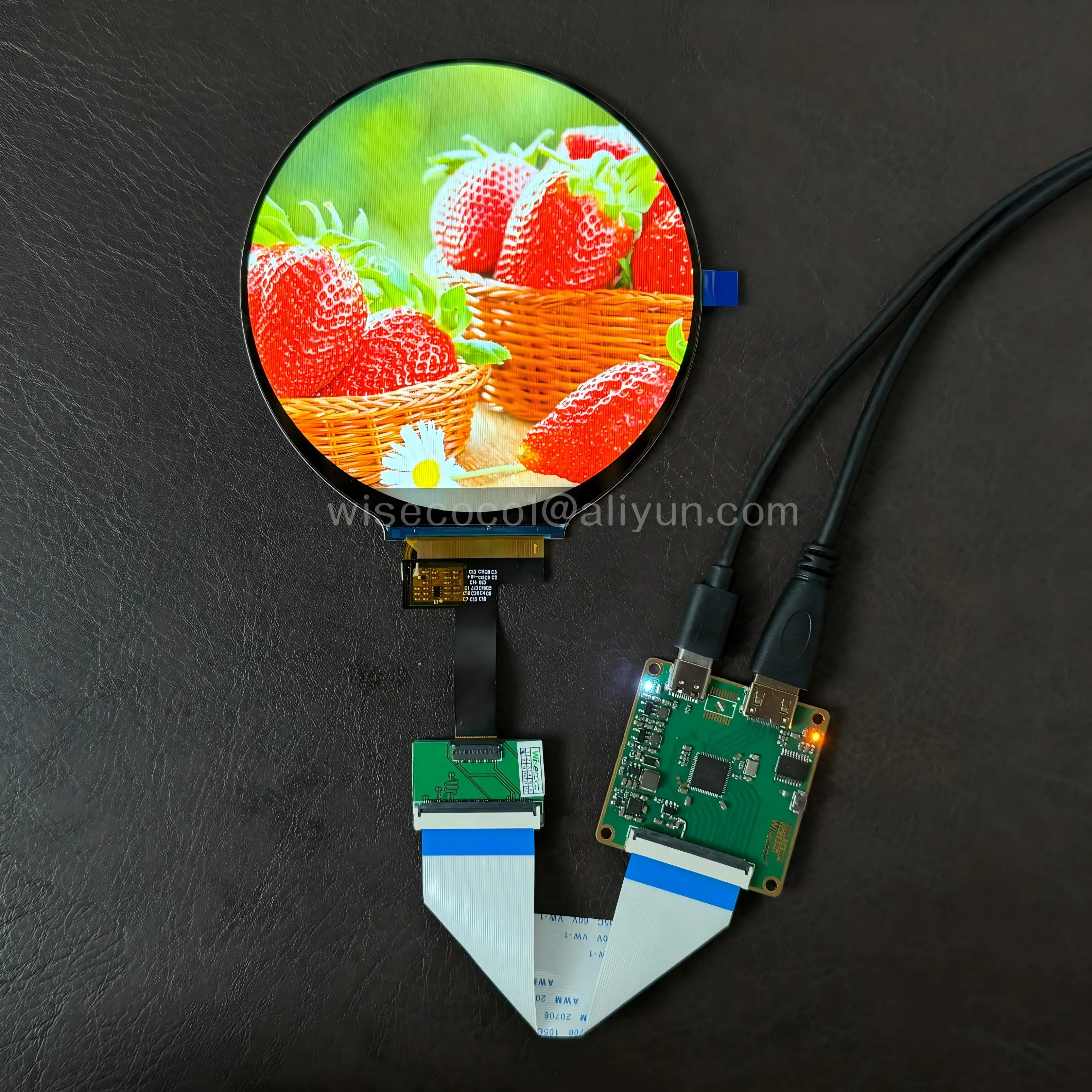 Wisecoco 4 Inch Round LCD Display Circle Circular IPS Screen 720x720 Automative Gauge For Raspberry Pi  Smart Home Robot Panel