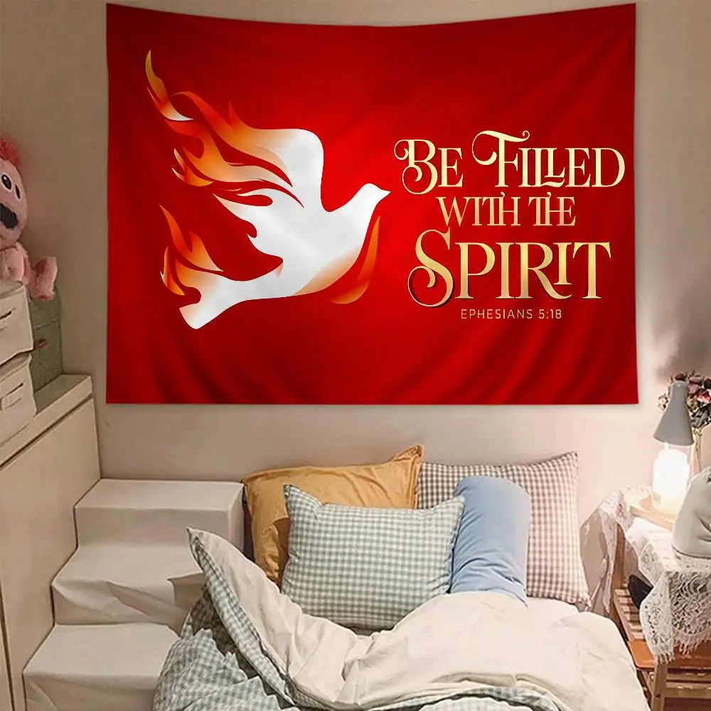 Pentecost Printed Large Wall Tapestry Art Science Fiction Room Home Decor Decor Blanket