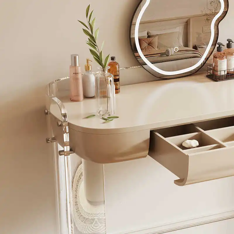 خزانة أكريليك، طاولة مكياج صغيرة حديثة وبسيطة لغرفة النوم #5