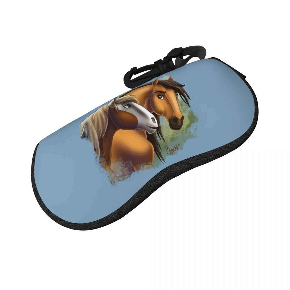 スピリット アンド レイン - 愛が私たちを見つけてくれた シェルメガネケース ポータブルサングラスボックス 女性 男性 ソフトメガネバッグポーチ