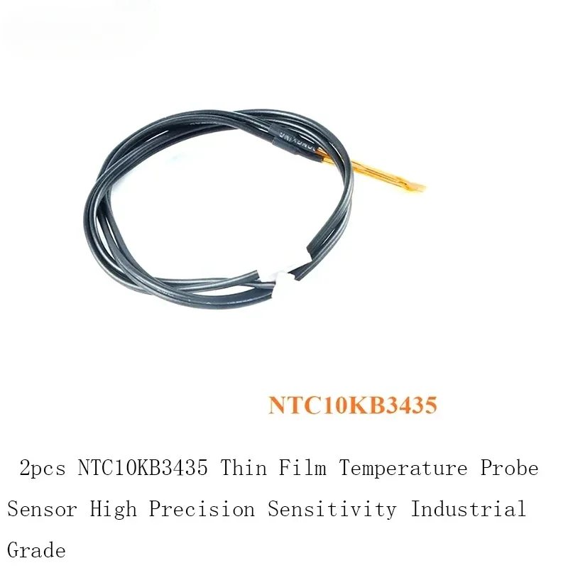 NTC Thin Film Temperature Probe 2pcs 10K B3435 L500MM XH2.54 High Precision Sensitivity Industrial Grade Sensor