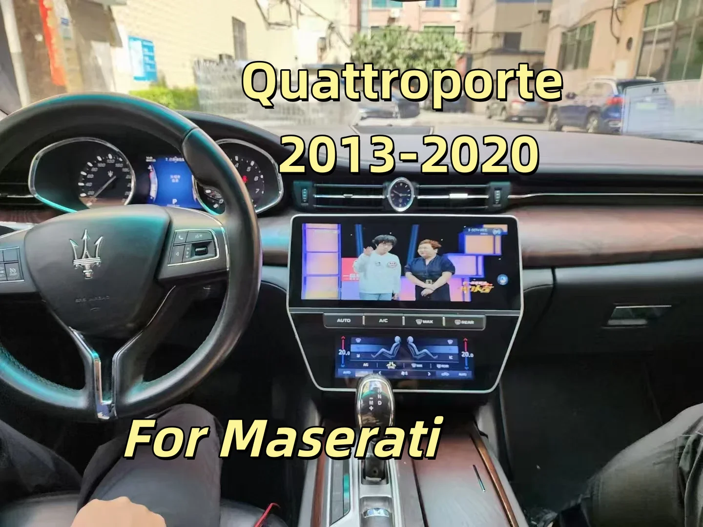 22 Inch Android 12 For Maserati Quattroporte 2013-2020 Car Radio QLED Touch Screen Multimedia Player Auto AC Control Panel
