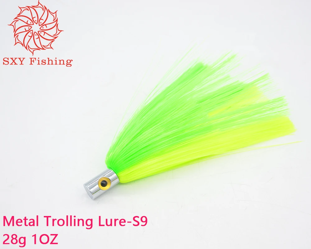 SXY FISHING Metal Trolling bait Big game lures tuna bait fishing Big Game lure Hair bait Wahoo Lure Tuna Lur S9 28g 1OZ 5.5inch